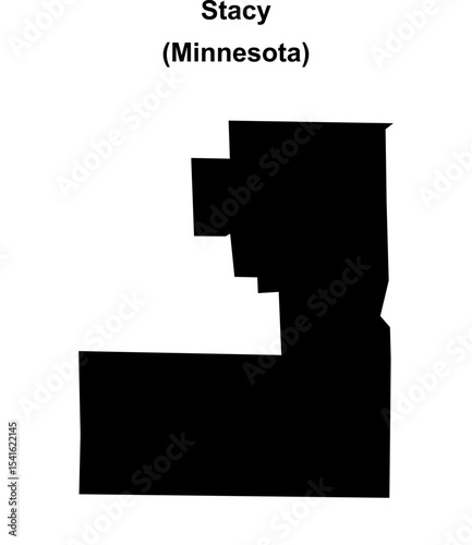 Stacy (Minnesota) blank outline map