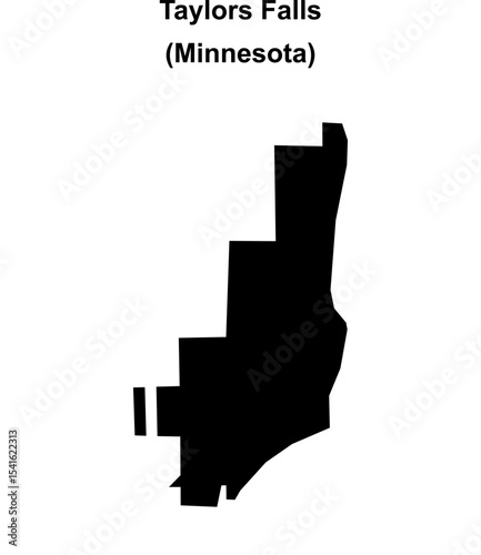 Taylors Falls (Minnesota) blank outline map