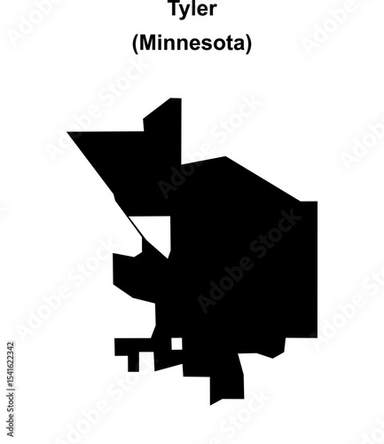 Tyler (Minnesota) blank outline map