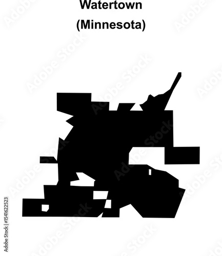 Watertown (Minnesota) blank outline map