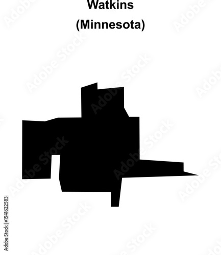 Watkins (Minnesota) blank outline map