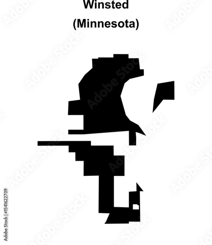 Winsted (Minnesota) blank outline map