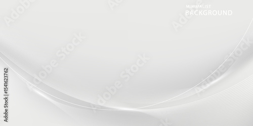 White and grey abstract background. Abstract background of smooth wavy lines, blurred pattern. Light pale vector background. Abstract pale geometric pattern eps 10