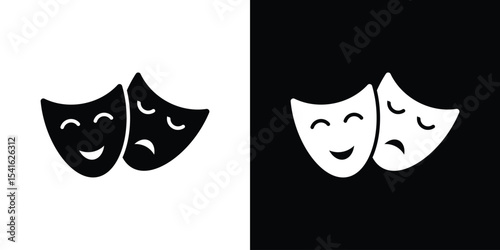 Theater masks icon Vector scalable graphics