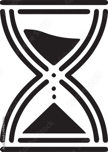 hourglass, time, sand, silhouette, countdown, clock, flow, outline, wait, deadline, blackshape, shape