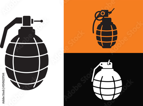 Grenade Icon Set Collection of Explosive Weapon Icons for Design Projects