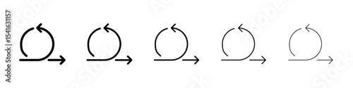Agile icon logo in stroke lines collection