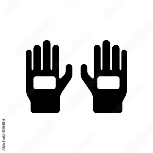 Icon a gloves, isolated against a clean background.