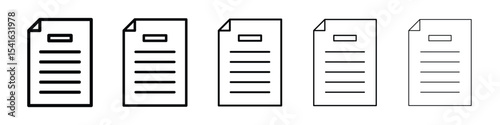 Assignment icon logo in stroke lines collection