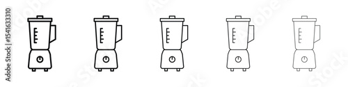 Blender icon logo in stroke lines collection