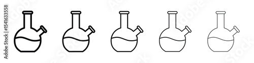 Bong icon logo in stroke lines collection