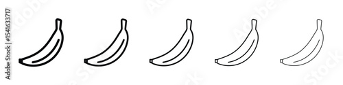 Bookmark icon logo in stroke lines collection