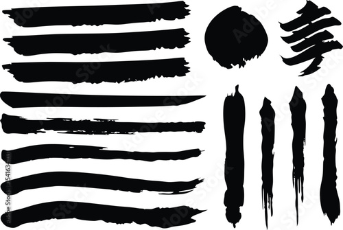 Paint brush strokes