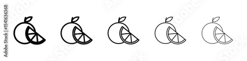 Citrus icon logo in stroke lines collection