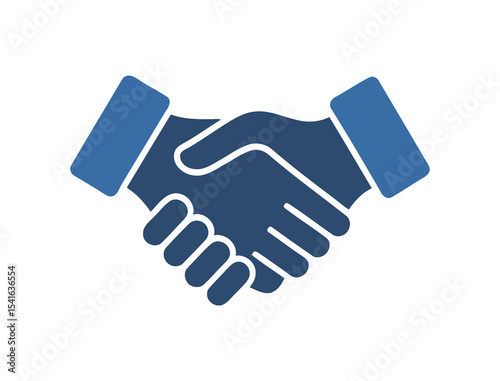Successful Business Partnership Handshake Icon Representing Collaboration and Agreement