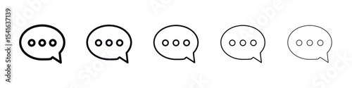 Comments icon logo in stroke lines collection