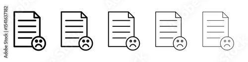 Complaint icon logo in stroke lines collection