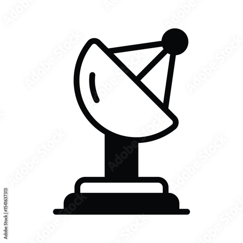 Get this glyph icon of parabolic dish antenna