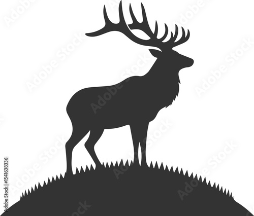 Elk black vector silhouette
