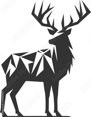 Elk black vector silhouette