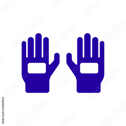 Icon a gloves, isolated against a clean background.