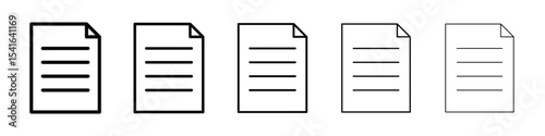 File icon logo in stroke lines collection