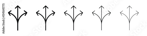 Flexibility icon logo in stroke lines collection