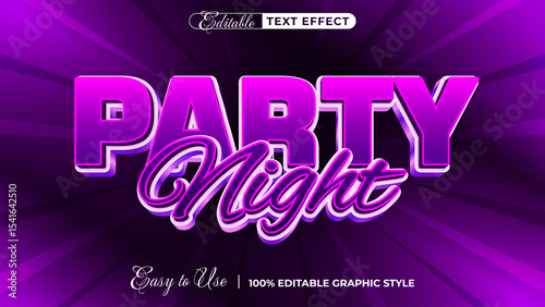 party night - Editable Text Effect, Font Style