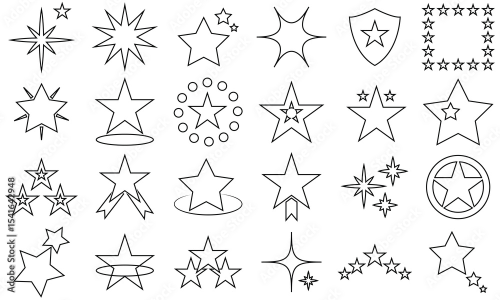 Obraz premium Star Vector icon. star shapes . Pictograms and infographics for mobile apps. vector illustration.