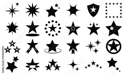 Star Vector icon.   star shapes . Pictograms and infographics for mobile apps. vector illustration.