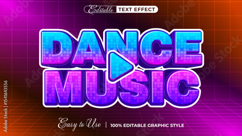 dance music - Editable Text Effect, Font Style