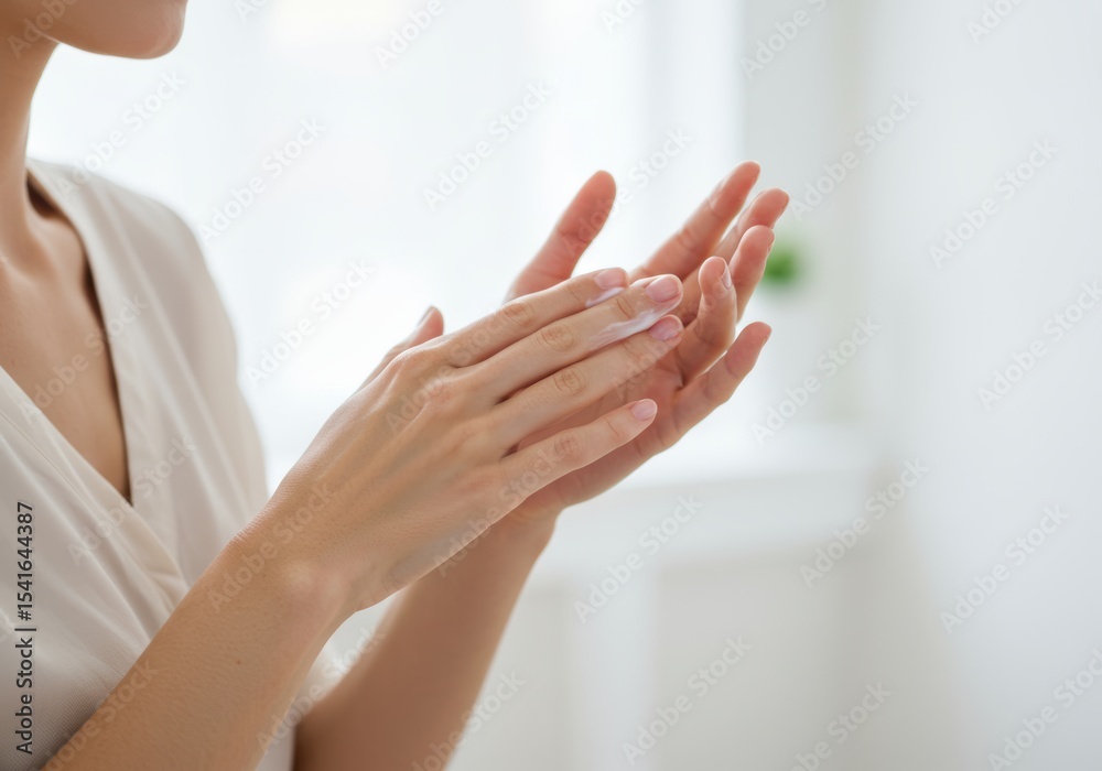 Applying Hand Cream for Moisturizing and Skin Care a Concept for Beauty Cosmetics and Self-Care Applying Hand Cream for Moisturizing and Skin Care a Concept for Beauty Cosmetics and Self-Care