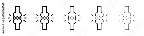 Herniated disc icon logo in stroke lines collection