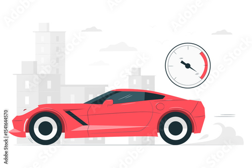 Fast car concept illustration