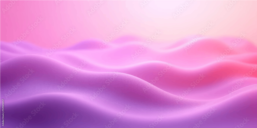Obraz premium Abstract pink and purple waves create a soft, luxurious silk fabric texture for a flowing and smooth background design