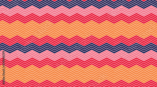 Retro Style Horizontal Chevron Stripe Pattern