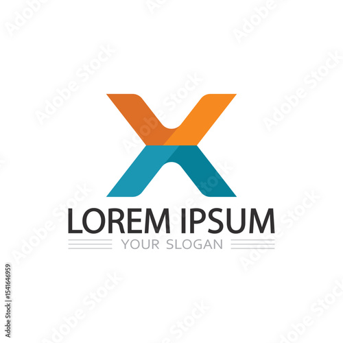 Elegant X Letter Logo Icon for Company Branding and Graphic Identity