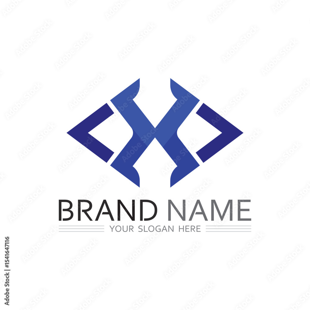 Obraz premium Logo of X for Business, Web, and Company Identity