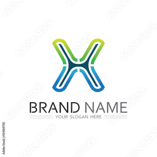 Modern Vector Letter X Design for Branding in Tech and Digital World