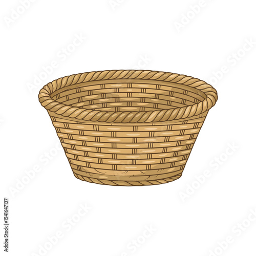 Handwoven Wicker Basket Rustic Charm and Functional Design