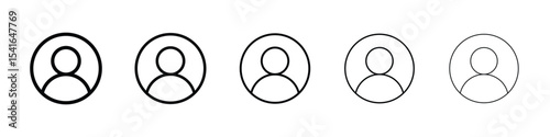 Login icon logo in stroke lines collection