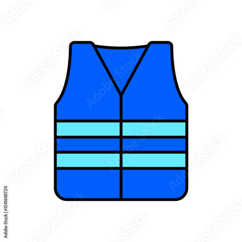Icon a safety vest, isolated against a clean background.