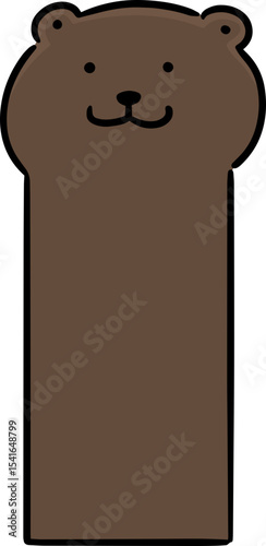 Illustration of bear bookmark
