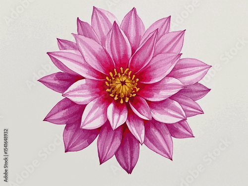 Petal Whorl Dahlia isolated watercolor vector illustration svg