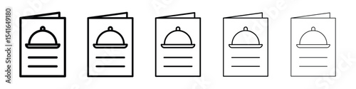 Menu icon logo in stroke lines collection