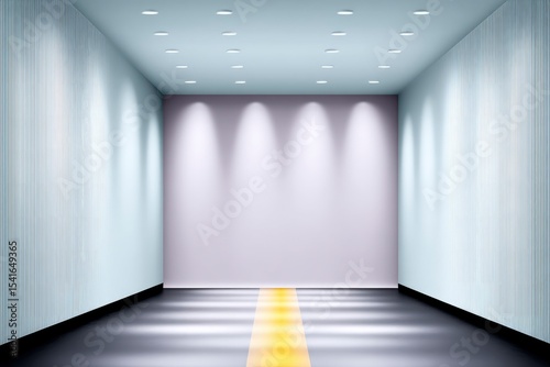 Clean Futuristic Tunnel With Spotlight And Symmetry