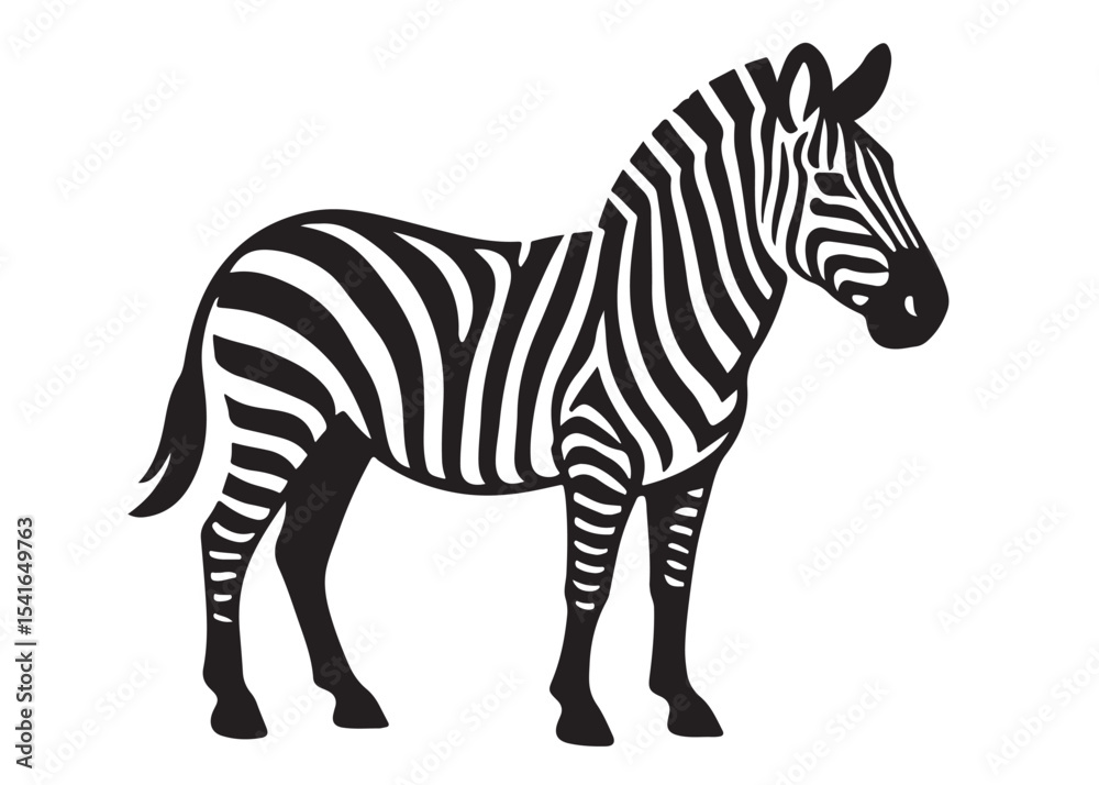 Obraz premium black zebra logo vector silhouette, zebra logo icon silhouette, zebra silhouette vector illustration, zebra silhouette vector logo on white background