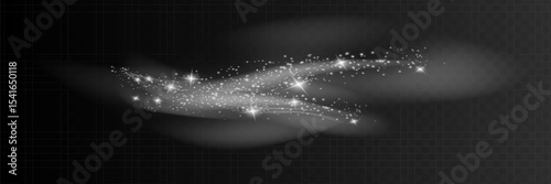 Snow and wind on a transparent background. White gradient decorative element. illustration. winter and snow with fog. wind and fog.