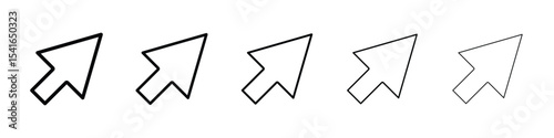 Mouse icon logo in stroke lines collection