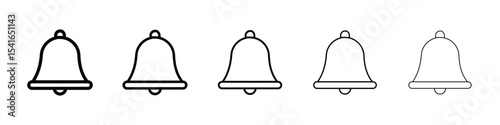 Notification icon logo in stroke lines collection